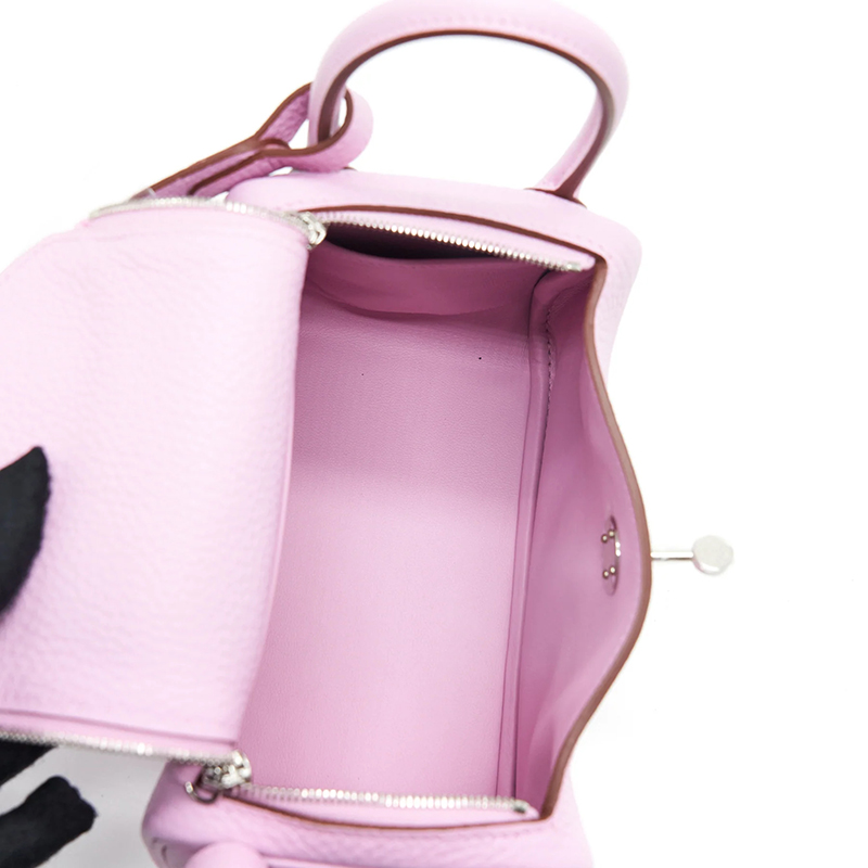 HERMES LINDY MINI 19 BAG CLEMENCE PALLADIUM HARDWARE (19*12*9.5cm)